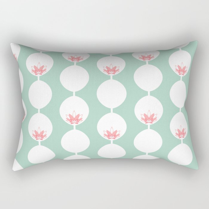 Art deco lotus Rectangular Pillow