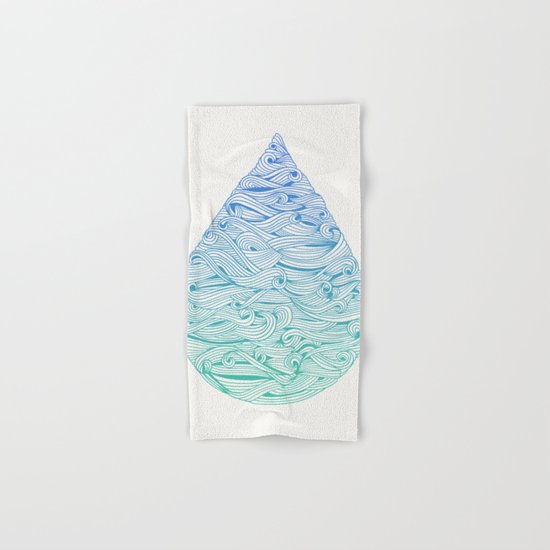 Water Drop – Blue Ombré Hand & Bath Towel