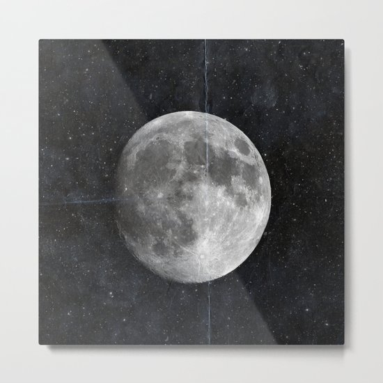 Moon and Stars Metal Print
