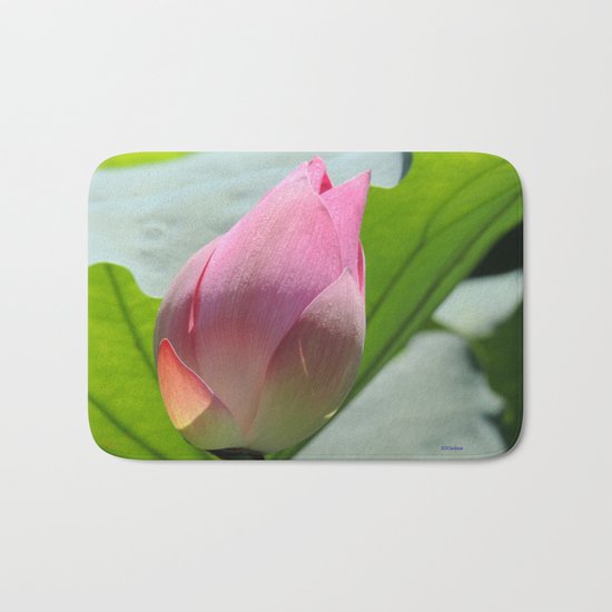 Lotus Bud in West Lake Bath Mat