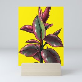 Rubber plant Mini Art Print
