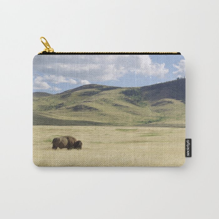 Alone Time - Bison on Range Carry-All Pouch