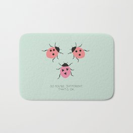 So you’re different. But that’s ok - lady beetles Bath Mat