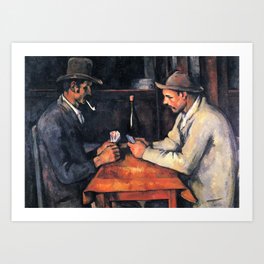 Paul Cezanne Card Game 1892 Art Print