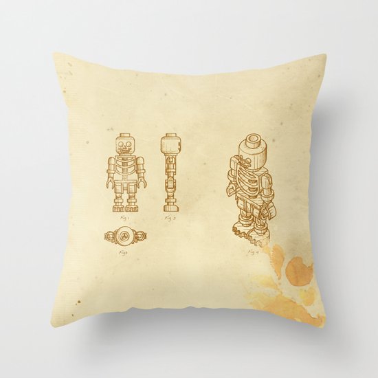Lego Skeleton Throw Pillow