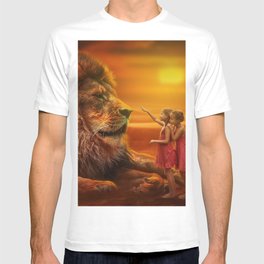 Lion twins | Lion et jumelles T Shirt