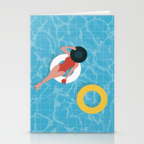 Swimming Pool Relax  Stationery Cards