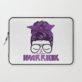Purple Alzheimer's Warrior Alzheimer's Awareness Laptop Sleeve