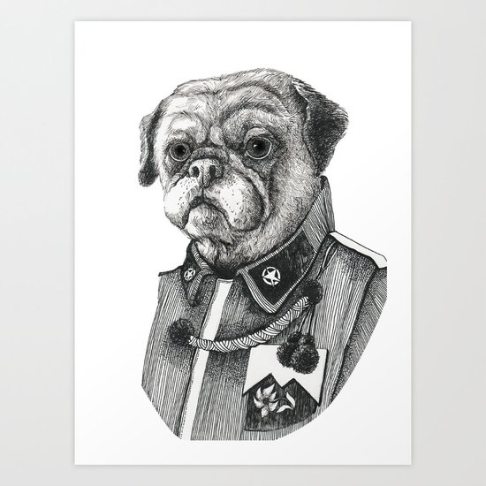 Mr. Pug Art Print