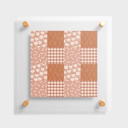 Baby Animal Faces Quilt Floating Acrylic Print