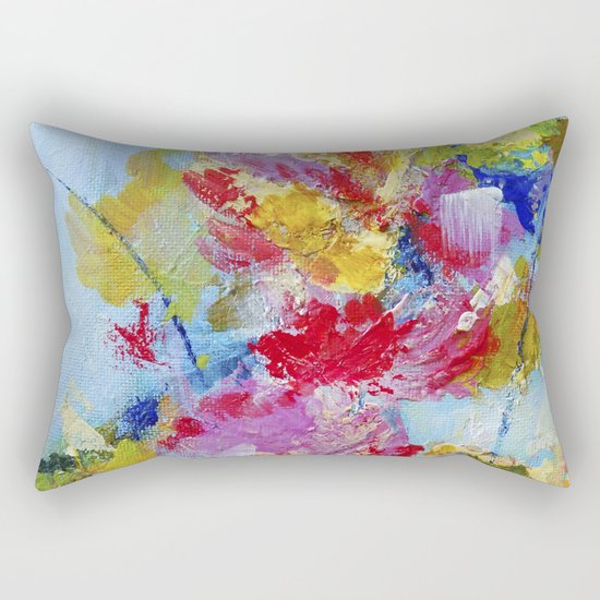 Abstract floral painting 5 Rectangular Pillow