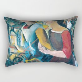 August Macke - Zwei Mädchen Two Girls 1913 Rectangular Pillow