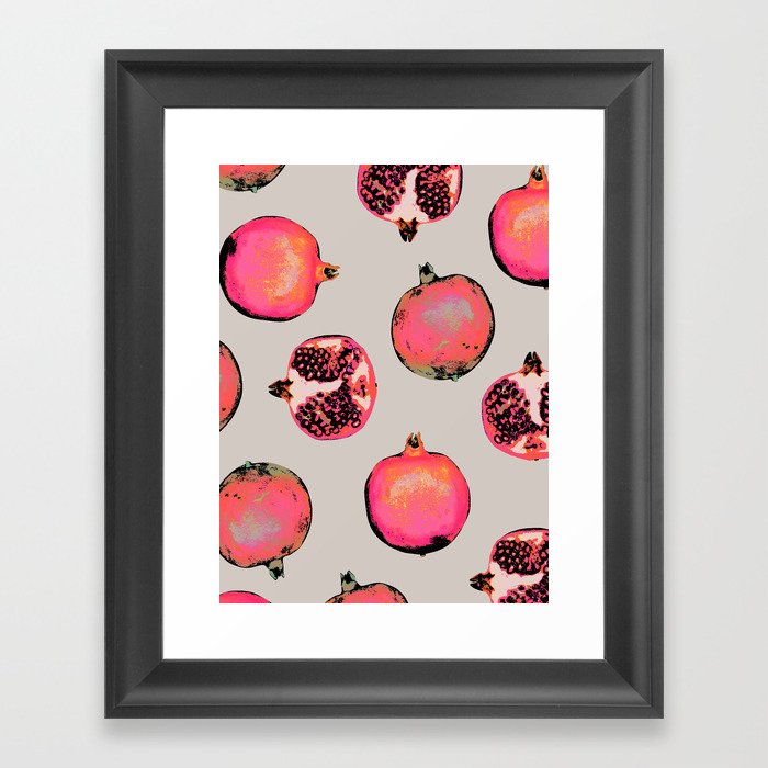 Pomegranate Pattern Framed Art Print