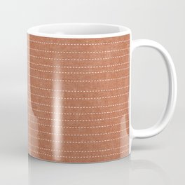stitched stripes - ginger Coffee Mug