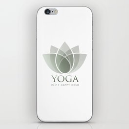 Oriental Lotus Yoga short quotes iPhone Skin