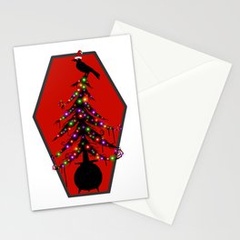 Merry Creepmas | Happy Holidays Christmas Tree Stationery Cards