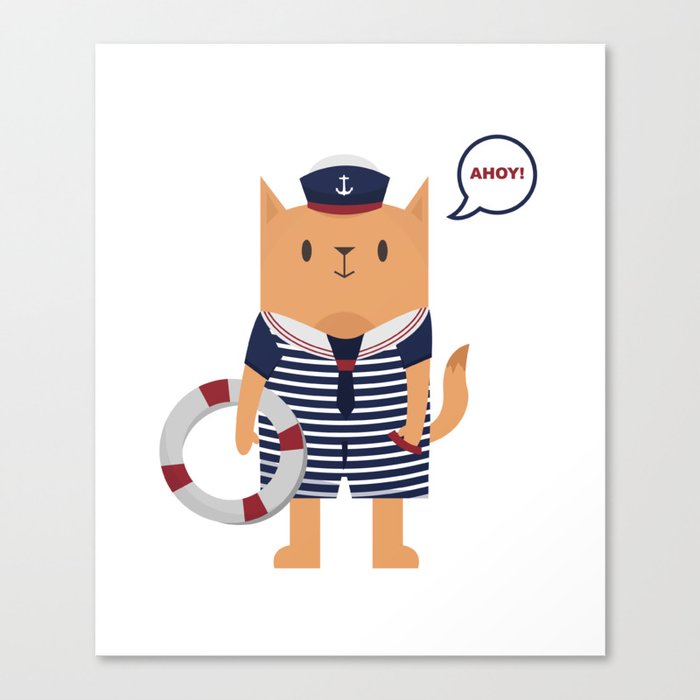 The Sailor Cat Canvas Print