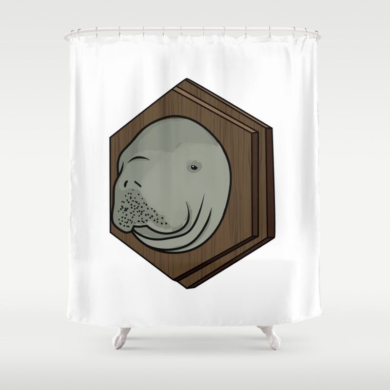 Manatee Print Shower Curtain By Greatandsmall Society6