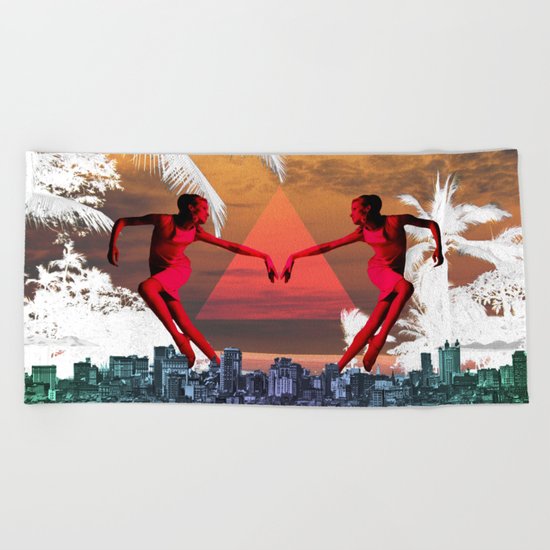 joi de vivre Beach Towel