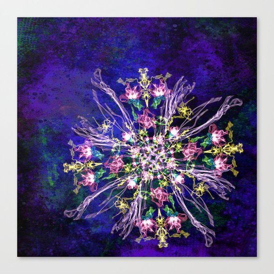 Abstract delicate silk flowers Canvas Print