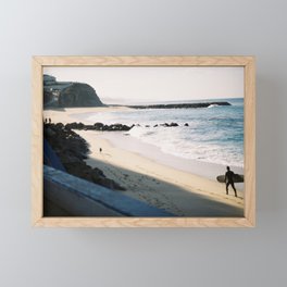 Lone Surfer Framed Mini Art Print