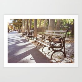 New York City Park Bench Moments Art Print
