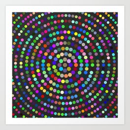 No.25 Colorful Circle Dots Art Print