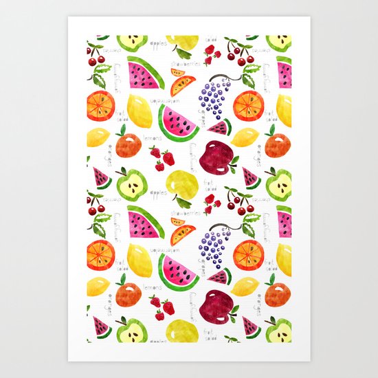 Fruit Salad Yummy Yummy Art Print