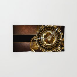Steampunk Clock with Gears Hand & Bath Towel