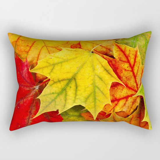 Color Leaves Rectangular Pillow