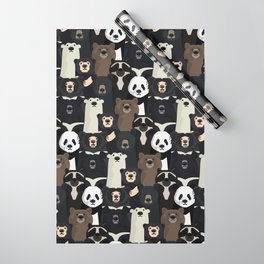 Bears of the world pattern Wrapping Paper | Cool, Nature, Pattern, Cute Illustrations, Graphic Design, Wildlife, Graphicdesign, Animal Patterns, Kids, Brown Bear 