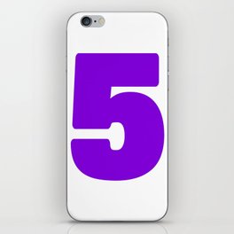 5 (Violet & White Number) iPhone Skin