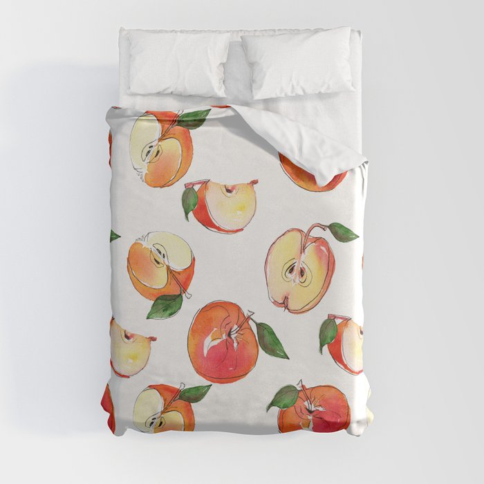 Apples-sliced Duvet Cover