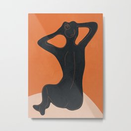 Abstract Nude I Metal Print