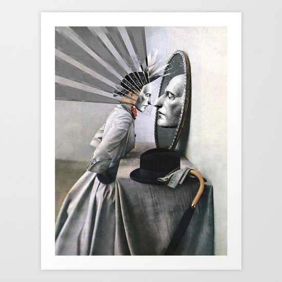 OBJECTS IN THE MIRROR ARE CLOSER THAN THEY APPEAR Art Print