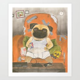 Eat, Drink and Be Lazy Art Print