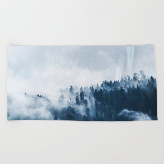 Smoke & Fog #blue Beach Towel