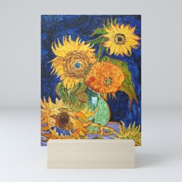 Van Gogh, Five Sunflowers 1888 Artwork Reproduction, Posters, Tshirts, Prints, Bags, Men, Women, Kid Mini Art Print