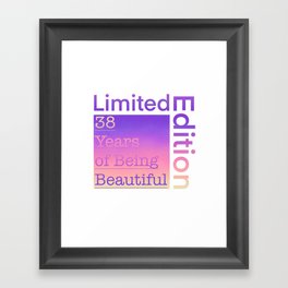 38 Year Old Gift Gradient Limited Edition 38th Retro Birthday Framed Art Print