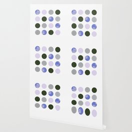 Modern dots, cloud polka, Very peri Art Print Wallpaper