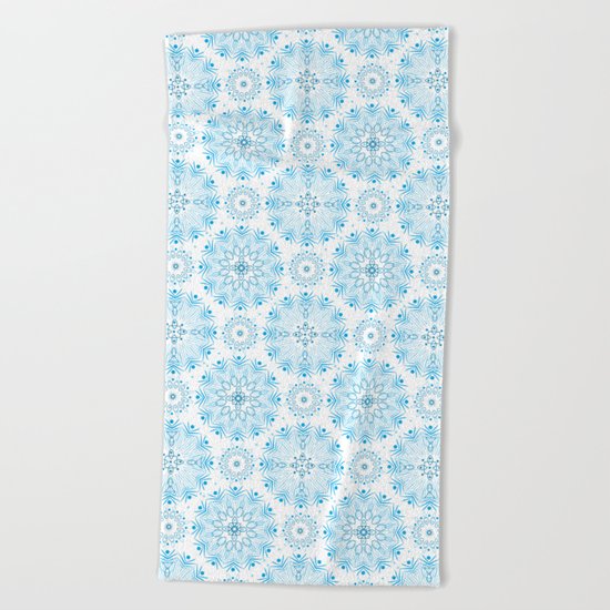 Winter . White and blue Beach Towel