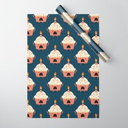 Cupcake on fire Wrapping Paper
