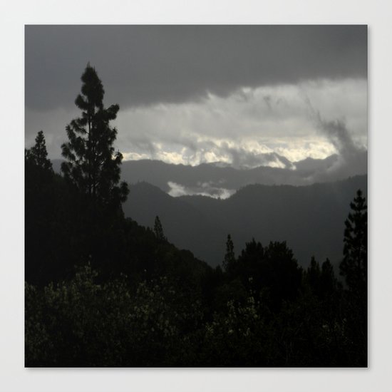 Another stormy day on the mountain... Canvas Print