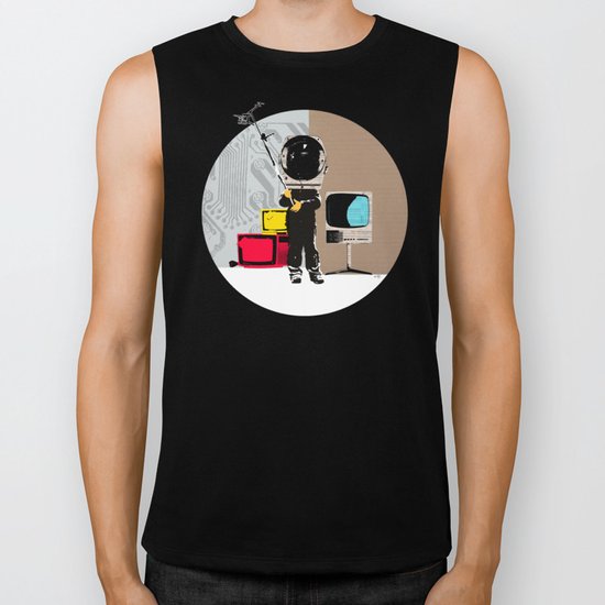 Check your head out - Collage Biker Tank