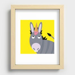 Donkey Unicorn Recessed Framed Print