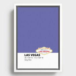 Las Vegas Very Peri Framed Canvas