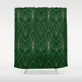 Art Deco in Emerald Green Shower Curtain