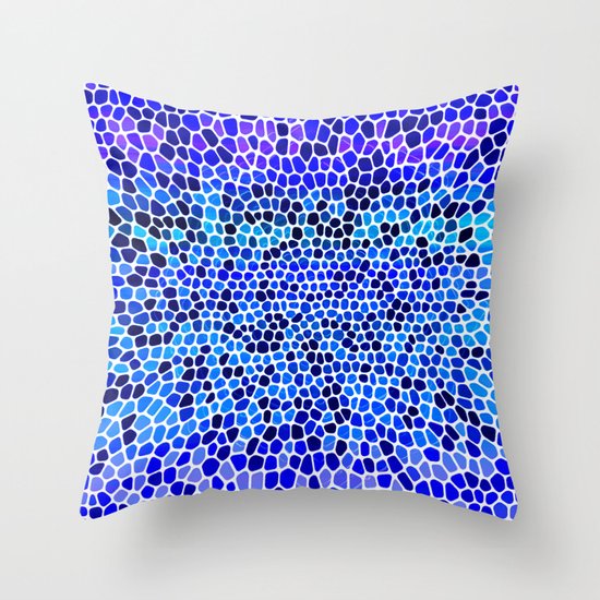THINK BLUE Throw Pillow