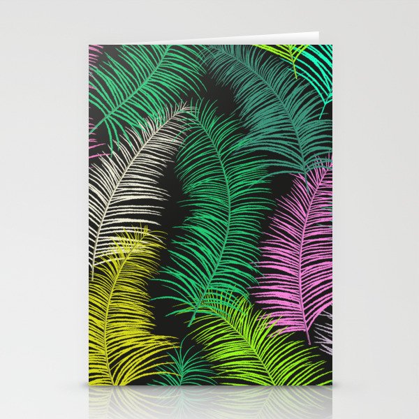 Palm Leaves Dark Stationery Cards