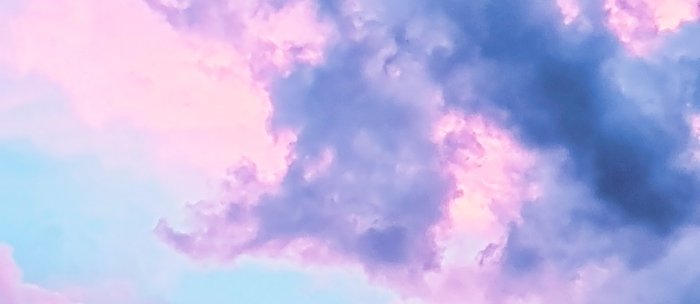 Pastel Purple Lilac Fluffy Fantasy Fairytale Sunset Clouds In The Sky Coffee Mug By Enshape Society6